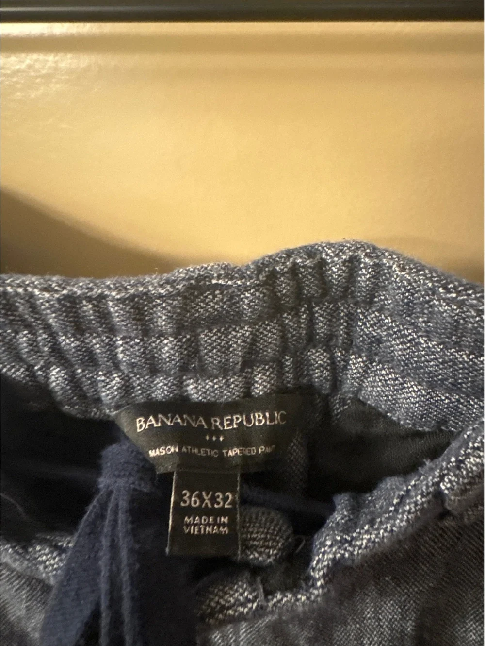 Banana Republic Men's Blue Linen Blend Casual Pants, Size 36x32